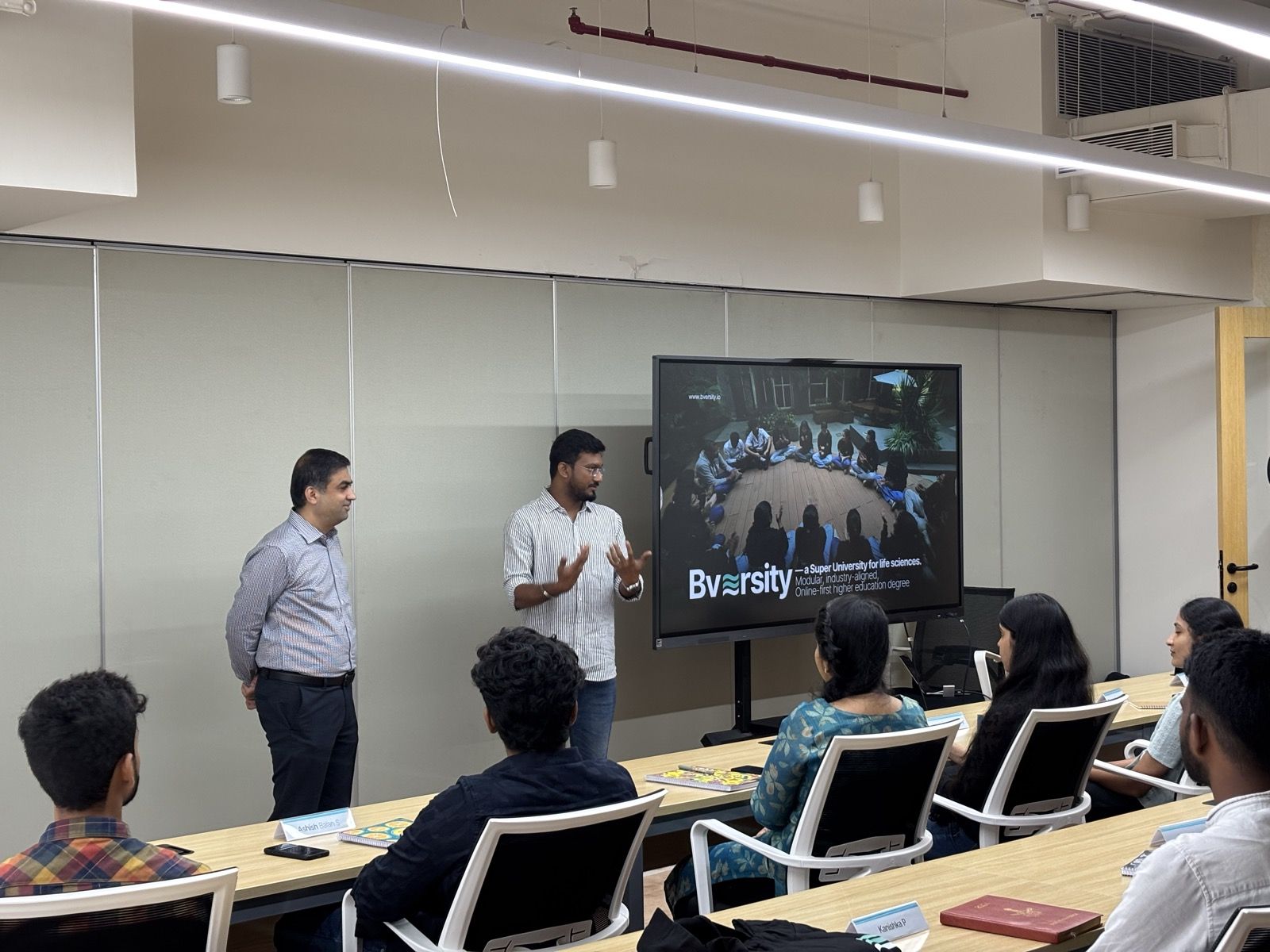 Guest speakers presenting to Bversity students